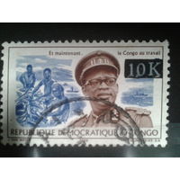 Конго (Киншаса), 1968. Генерал Мобуту, надпечатка