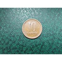 10 центов Литва.