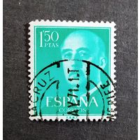 Марка Испания 1956 год. Генерал Франко