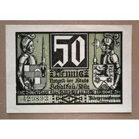 Германия, 50 пфеннигов 1921 год, Веймарская республика, город Шалькау (Тюрингия), S20.5, В2, вар. 6