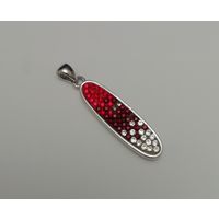 Стильный брендовый кулон, посеребрянный, новый.