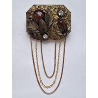 Крупная брошь Handarbeit Monika Jungmichel,  70-е годы, Германия