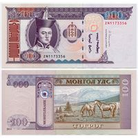 Монголия. 100 тугрик (образца 2014 года, P65cr, серия замещения, UNC)
