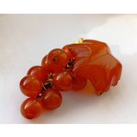 Брошь Смородина. Янтарь