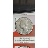 США. 25 центов (квотер) Национальный исторический парк Лоуэлл 2019