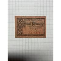 5 пфеннигов (нотгельды) г. Германия - 1312