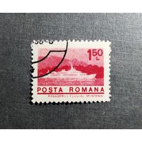 Марка Румыния 1974 год Корабль