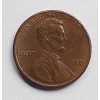 США 1 цент 1988 г.