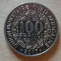 Банк Западной Африки (BCEAO) 100 франков 2017 год, UC# 2 ю