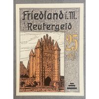Нотгельд Фридланд, 25 пфеннигов 1922 год. Веймарская республика.