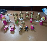 Коллекция фигурок из серии " Маша и Медведь " . 16 шт .