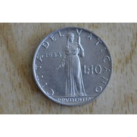 Ватикан 10 лир 1953 с 1 руб