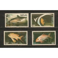 Сенегал-1988(Мих.960-963) , **  ,  Морская фауна, Рыбы(полная серия)