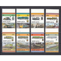 Транспорт. Паровозы. Сент-Лючия. 1986. 16 марок. Michel N 814-829 (9.5 е)