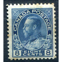 Британские колонии - Канада - 1922/25г. - король Георг V, 8 с - 1 марка - MH с жёлтыми пятнышками по зубчикам перфорации [Mi 111]. #3-WB-82-A-1