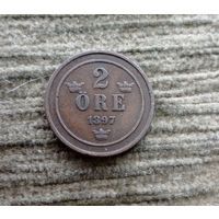Werty71 Швеция 2 эре 1897