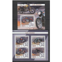 Гвинея 2016г  Мотоциклы BL+KB   MNH