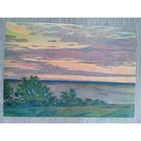 1957. Минаев. Закат на Оке