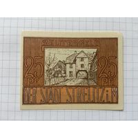 25 пфеннингов (нотгельды) 1921 г. Германия.