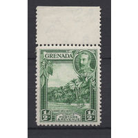 1934 Гренада / Grenada** 1/2 d, Георг V , Пляж, марка из серии с верхним полем SG#135