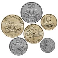 Свазиленд набор 6 монет 2021 UNC