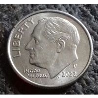 10 центов (дайм), США 2022 P