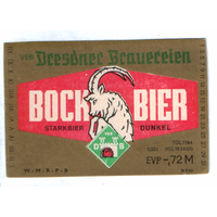 Этикетка пива Bock bier Германия П807