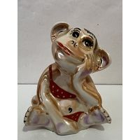 АУКЦИОН не с рубля без МПЦ. Статуэтка фарфоровая "Обезьяна"  ДФЗ