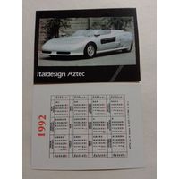 Карманный календарик. Автомобиль.1992 год