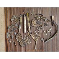 Куски оклада, 84 пр, серебро позолота