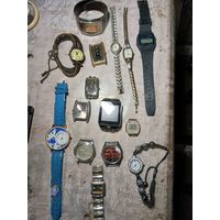 Часы кварцевые 15 шт., одним лотом. Старт с 2-х рублей. Смотрите другие лоты, много интересного.