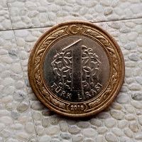 1 лира 2018 года Турция. Турецкая республика. Очень красивая монета! Как новая!