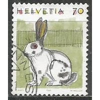 Швейцария. Кролик. 1991г. Mi#1436.