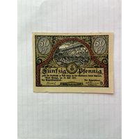 50 пфенигов (нотгельды) Германия г.БадШульжа -1402