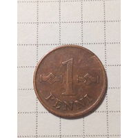 1 пенни Финляндия 1968 год.