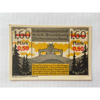 Нотгельд 1,60 марки с надпечаткой 50 пфеннигов. Брауншвейг. Веймарская республика - 04