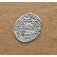 Венгрия (Габсбурги), денарий 1572 г., Максимилиан II (1563-1576), серебро