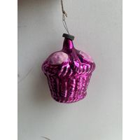 Ёлочная игрушка СССР корзиночка