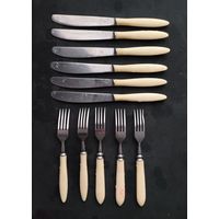 НАБОР КУХОННЫХ НОЖЕЙ И ВИЛОК ИЗ ДАЛЁКОГО СССР.  ТОРГИ С 1 РУБЛЯ !