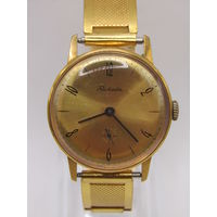 В коллекционном состоянии. "Ракета". Часы на ходу. Позолоченные Ау 10. СССР. м