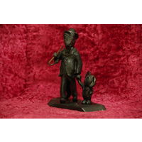 Статуэтка " Крокодил  Гена и Чебурашка "   ( силумин )