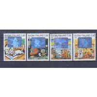 [2172] Финляндия 1995. День Святого Валентина.Комиксы. Гашеные марки.