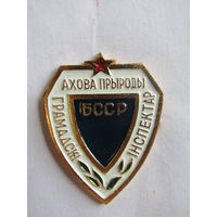 Знак. Значок. "Ахова прыроды". "Грамадски инспектар". "Общественный инспектор охраны природы БССР".