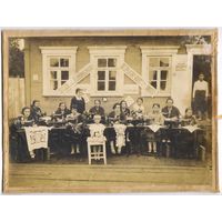 Старинное большое фото . Давид Городок. Межвоенная Польша . Размер 24.5 на 18.5 см.