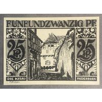 Нотгельд 25 пфеннигов 1921 год. Падерборн. Веймарская республика.
