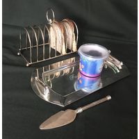 Поднос для фуа-гра, тостов. Франция Серебрение