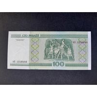 100 рублей 2000 года. Беларусь. Cерия кА. UNC