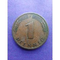 Германия ФРГ 1 пфенниг 1991 J
