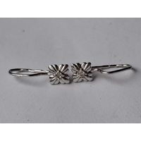 Серьги серебро 925 с кристалликами. Клеймо завода