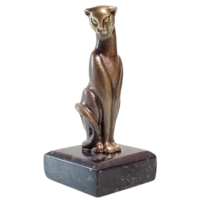 Статуэтка Пантера Бронза/Змеевик